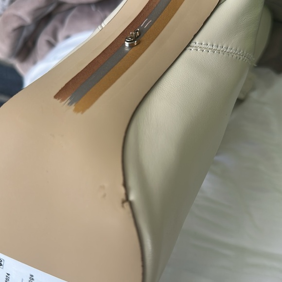 Sam Edelman Cream Heeled Boots with Western Flair - Picture 12 of 13